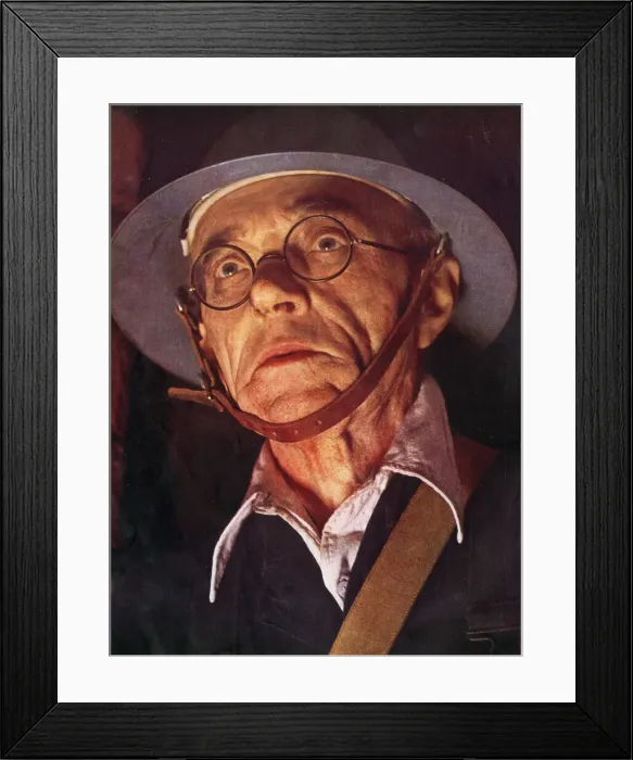 Framed Print : Portrait - A Fire Guard Framed Print : Portrait - A Fire Guard