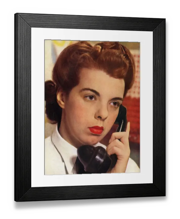 Framed Print : Portrait - A Telephonist of the N. F. S Framed Print : Portrait - A Telephonist of the N. F. S