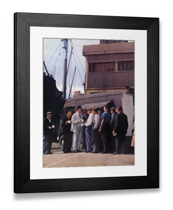 Framed Print : A Mobile Canteen at the docks Framed Print : A Mobile Canteen at the docks