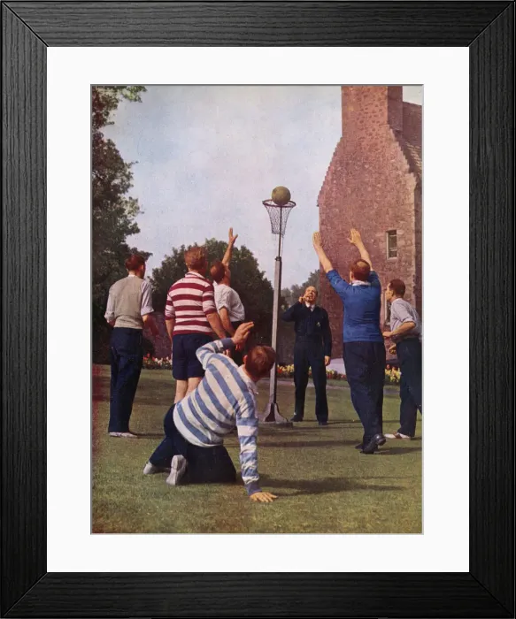 Framed Print : Rescue Workers playing basketball at a Depot Framed Print : Rescue Workers playing basketball at a Depot