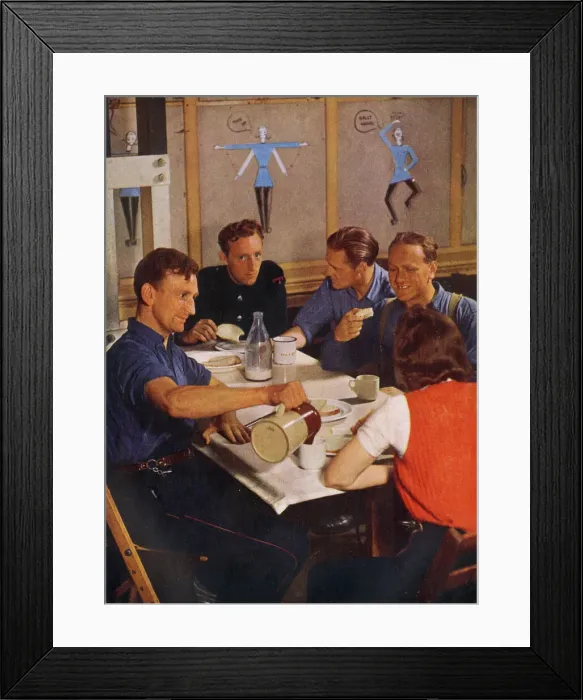 Framed Print : Tea at a Mobile Unit of the Fire Service Framed Print : Tea at a Mobile Unit of the Fire Service