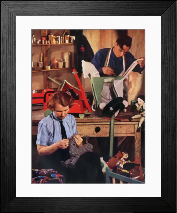Framed Print : Making Toys at a Fire Station Framed Print : Making Toys at a Fire Station