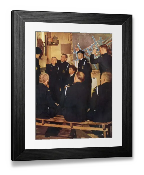 Framed Print : A Game of darts - Civil Defence Workers recreation Framed Print : A Game of darts - Civil Defence Workers recreation