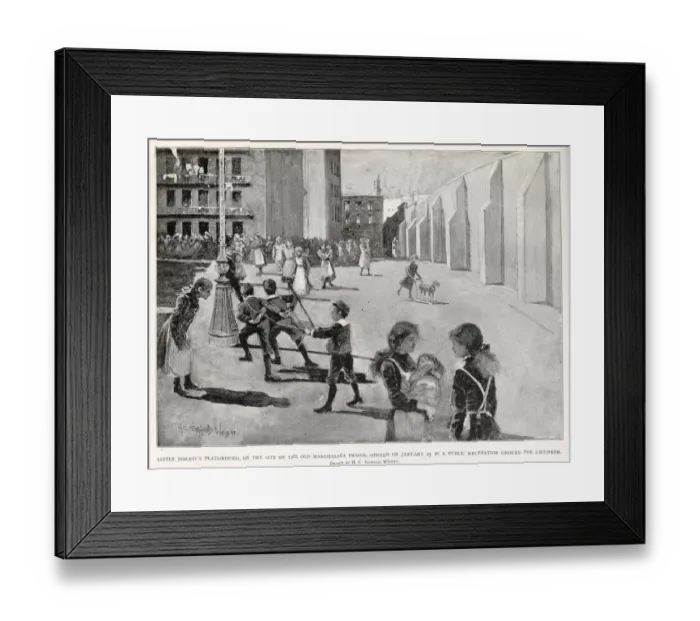 Framed Print : A public recreation ground for children built on the site of Marshalsea Prison Framed Print : A public recreation ground for children built on the site of Marshalsea Prison