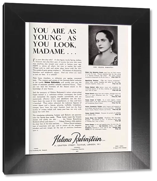 Advertisement for Helena Rubinstein beauty. Date: 1930