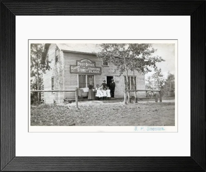 Framed Print : Alberta, Canada - Bright View, Post Office and store Framed Print : Alberta, Canada - Bright View, Post Office and store
