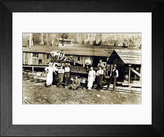 Framed Print : Alberta, Canada - Vancouver Power CO railway engine No. 2 Framed Print : Alberta, Canada - Vancouver Power CO railway engine No. 2
