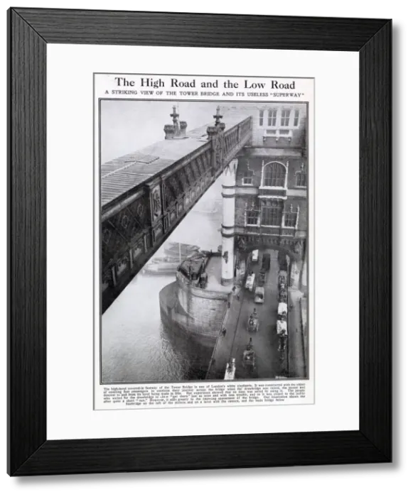 Framed Print : Tower Bridge - the High Road and the Low Road Framed Print : Tower Bridge - the High Road and the Low Road