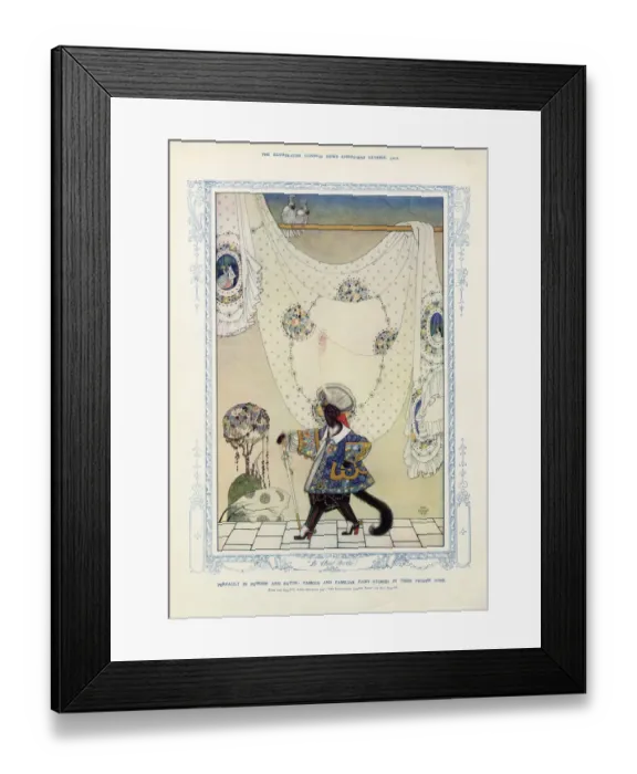 Framed Print : Perrault in Powder and Patch - Fmaous and Familiar fairy stories in their proper guise Framed Print : Perrault in Powder and Patch - Fmaous and Familiar fairy stories in their proper guise