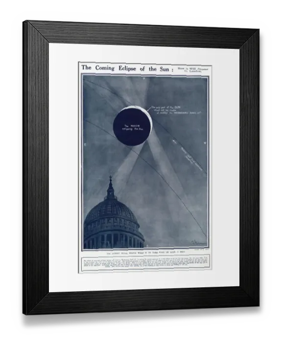Framed Print : Solar eclipse of 17 April 1912 Framed Print : Solar eclipse of 17 April 1912