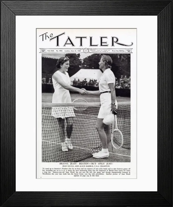 Framed Print : Tatler cover 1939 - Alice Marble & Jean Nicoll Framed Print : Tatler cover 1939 - Alice Marble & Jean Nicoll