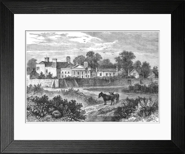 Framed Print : Caen Wood. A view of Caen Wood in 1875 - the home of Lord Mansfield (1705-1793) Framed Print : Caen Wood. A view of Caen Wood in 1875 - the home of Lord Mansfield (1705-1793)