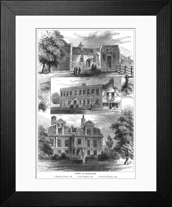 Framed Print : Kingsland Landmarks Framed Print : Kingsland Landmarks