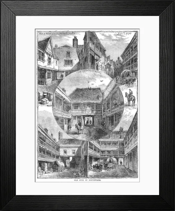 Framed Print : Old Inns in Southwark Framed Print : Old Inns in Southwark