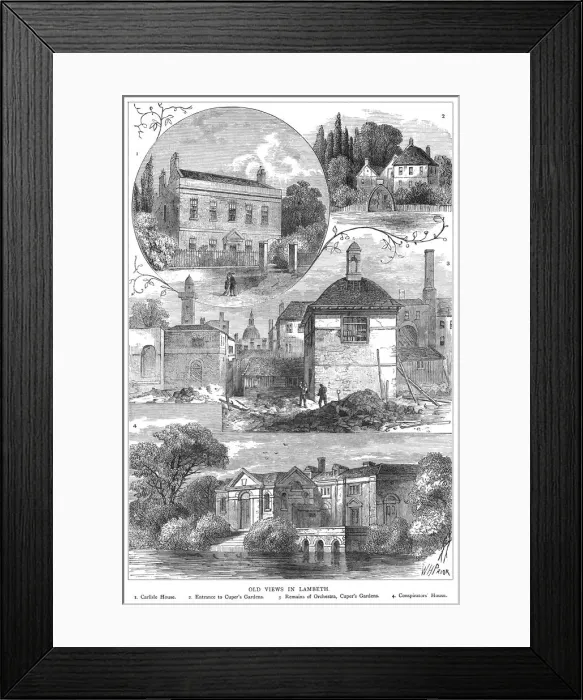 Framed Print : Old Views in Lambeth Framed Print : Old Views in Lambeth