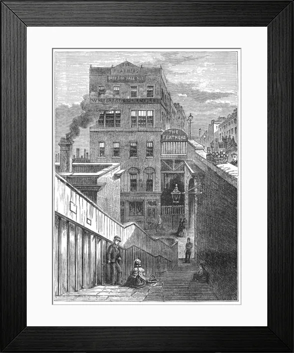 Framed Print : Waterloo. Street scene in Waterloo Bridge Road, London. c.1850. Date: 1875 Framed Print : Waterloo. Street scene in Waterloo Bridge Road, London. c.1850. Date: 1875