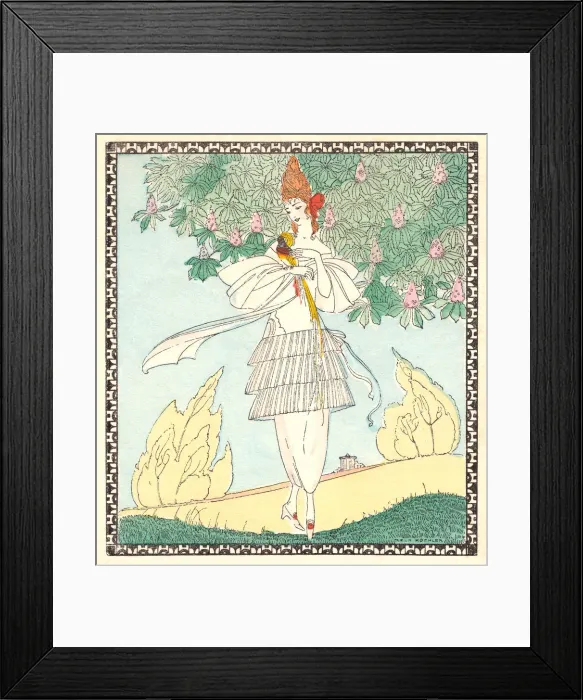 Framed Print : Girl and Bird of Paradise Framed Print : Girl and Bird of Paradise