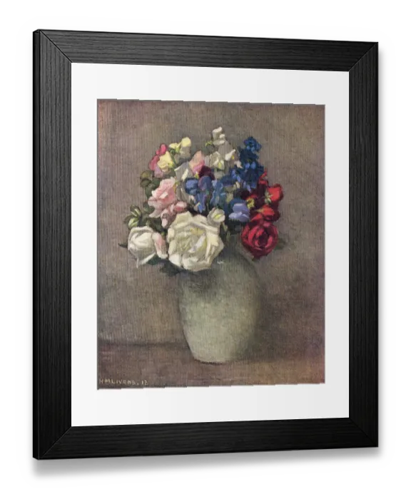 Framed Print : Roses and Sweet Peas Framed Print : Roses and Sweet Peas