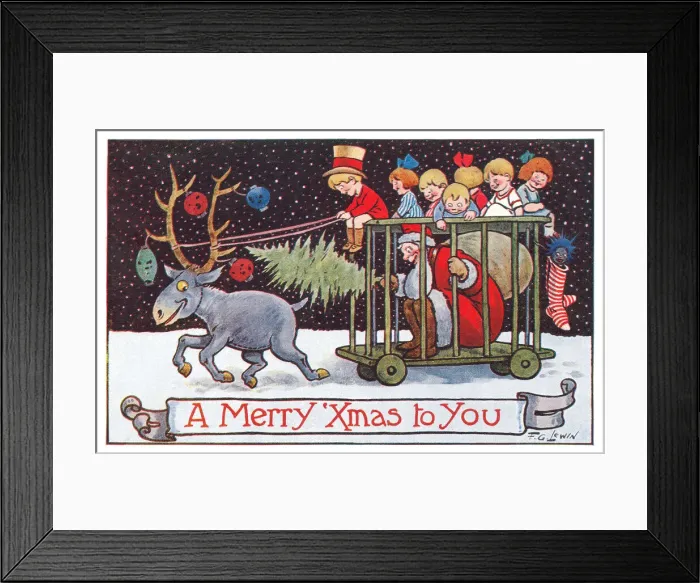 Framed Print : Xmas Postcard Framed Print : Xmas Postcard