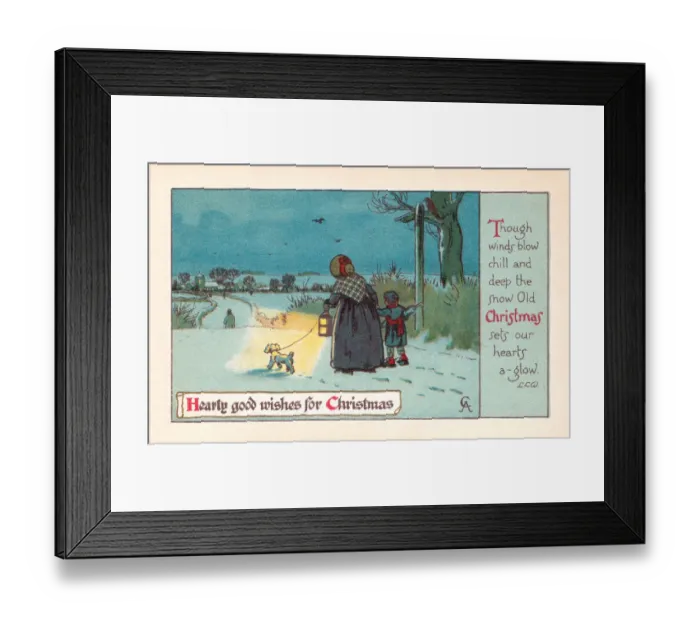 Framed Print : Xmas Postcard Framed Print : Xmas Postcard