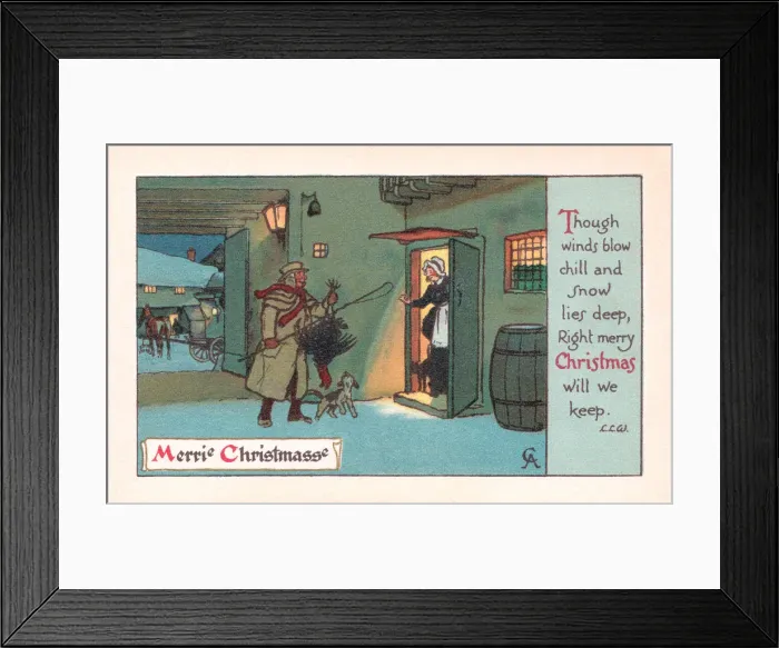 Framed Print : Xmas Postcard Framed Print : Xmas Postcard