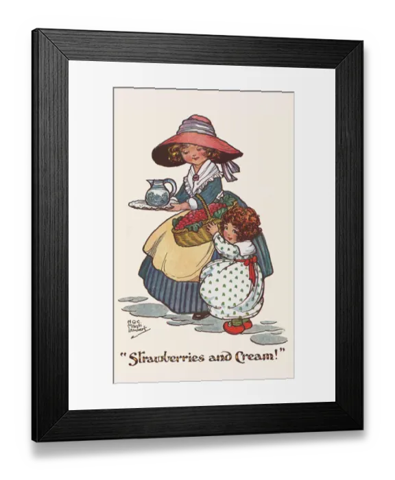 Framed Print : Strawberries and Cream Framed Print : Strawberries and Cream