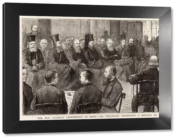 The Old Catholic conference at Bonn. Dr. Dollinger addressing a meeting of the delegates