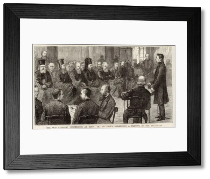 Framed Print : The Old Catholic conference at Bonn. Dr. Dollinger addressing a meeting of the delegates Framed Print : The Old Catholic conference at Bonn. Dr. Dollinger addressing a meeting of the delegates