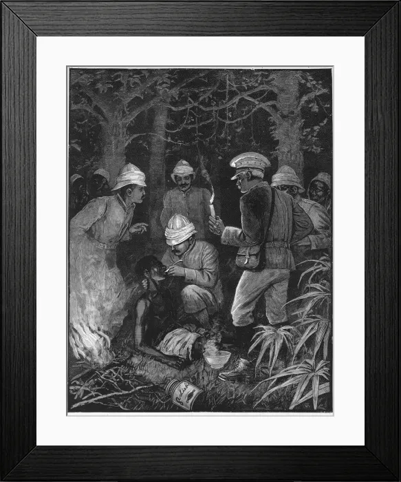 Framed Print : Poorly Madi warrior fed Liebig Extract - Stanley