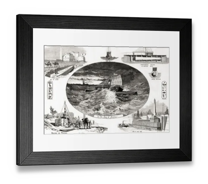Framed Print : Proposed method for the removal of Cleopatras Needle from Alexandria Framed Print : Proposed method for the removal of Cleopatras Needle from Alexandria