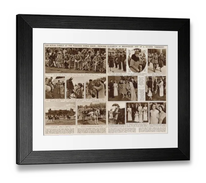 Framed Print : Double page spread from The Illustrated London News showing photographs of the royal Framed Print : Double page spread from The Illustrated London News showing photographs of the royal
