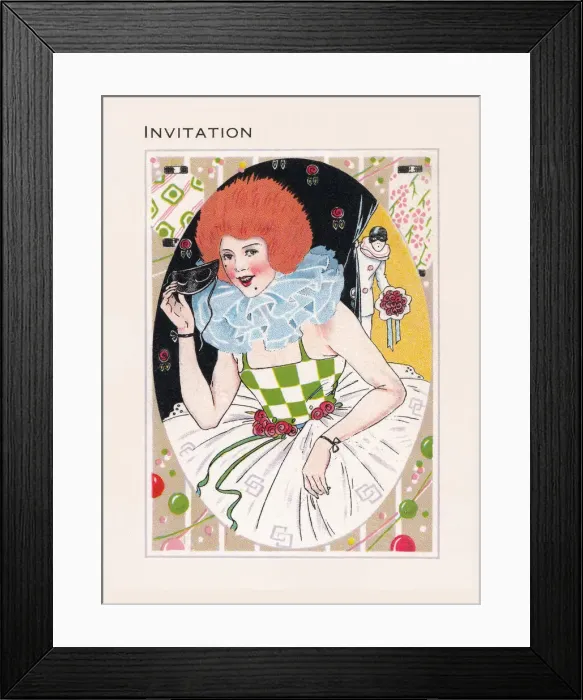 Framed Print : Pierrot & Pierrette Framed Print : Pierrot & Pierrette