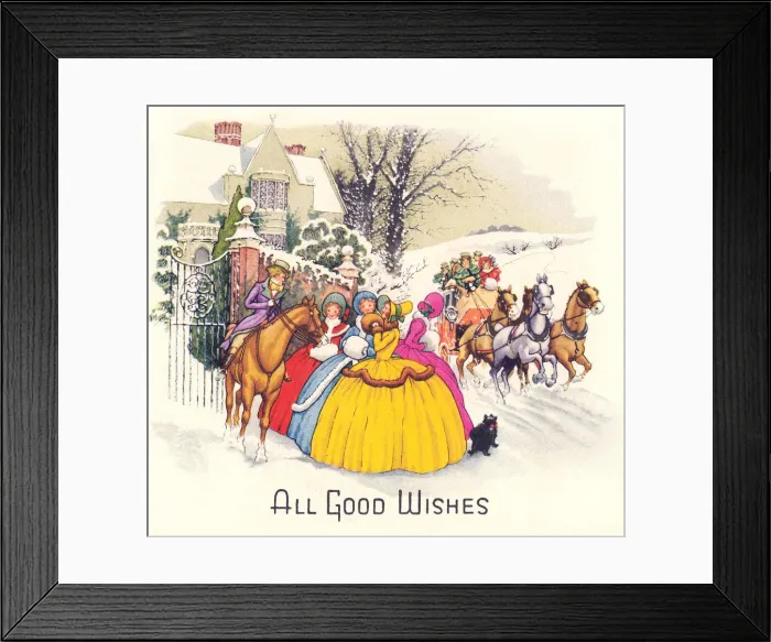Framed Print : Regency Christmas Scene Framed Print : Regency Christmas Scene