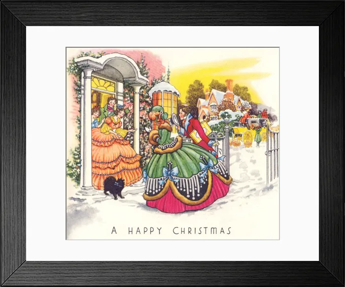 Framed Print : Regency Christmas Scene Framed Print : Regency Christmas Scene