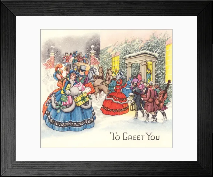 Framed Print : Regency Christmas Scene Framed Print : Regency Christmas Scene