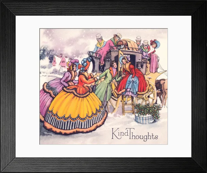 Framed Print : Regency Christmas Scene Framed Print : Regency Christmas Scene