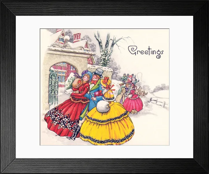 Framed Print : Regency Christmas Scene Framed Print : Regency Christmas Scene