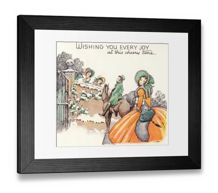 Framed Print : Regency Christmas Scene Framed Print : Regency Christmas Scene