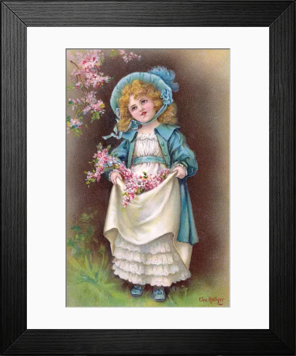 Framed Print : Girl with Flowers Framed Print : Girl with Flowers