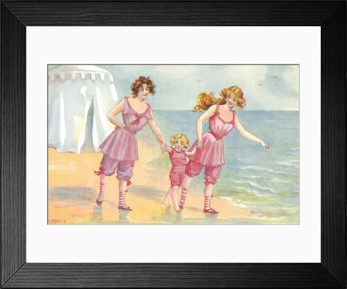 Framed Print : Edwardian Bathing Framed Print : Edwardian Bathing
