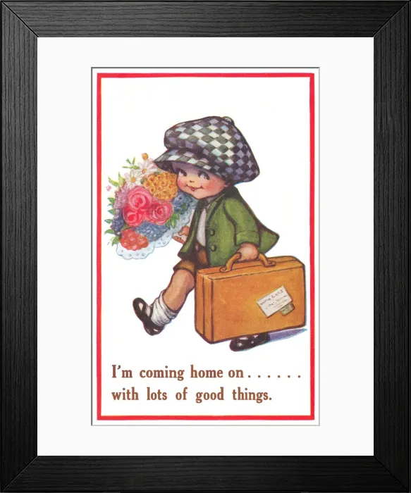 Framed Print : Boy with a Suitcase Framed Print : Boy with a Suitcase