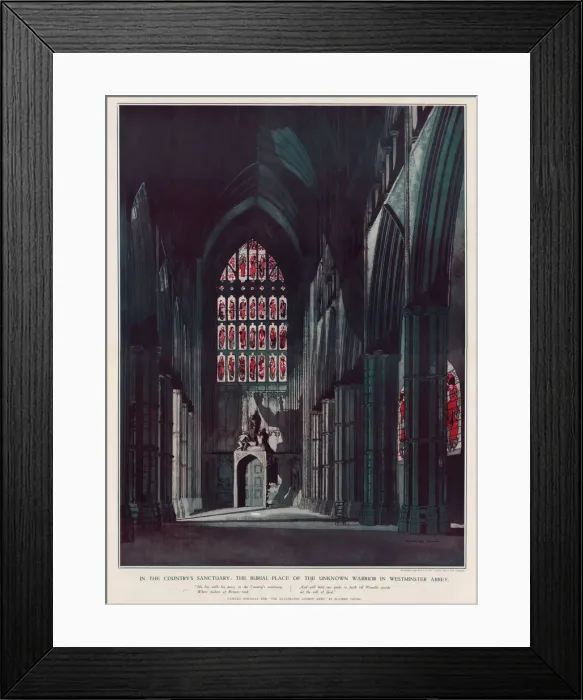 Framed Print : In the Countrys sanctuary: the burial place of the Unknown Warrior in Westminster Abbey Framed Print : In the Countrys sanctuary: the burial place of the Unknown Warrior in Westminster Abbey