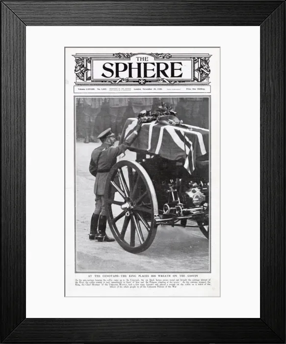 Framed Print : George V putting wreath on Unknown Warriors coffin 1920 Framed Print : George V putting wreath on Unknown Warriors coffin 1920