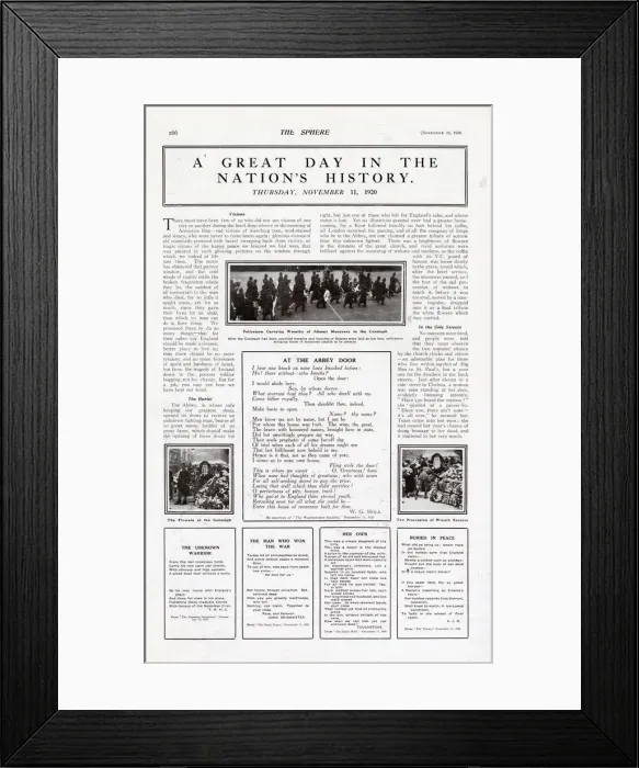 Framed Print : The Sphere Unknown Warrior Issue (Page 166) Framed Print : The Sphere Unknown Warrior Issue (Page 166)