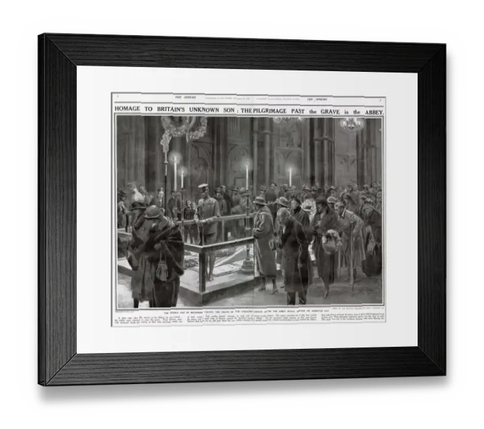 Framed Print : Pilgrimage past the Unknown Warrior, 1920 Framed Print : Pilgrimage past the Unknown Warrior, 1920