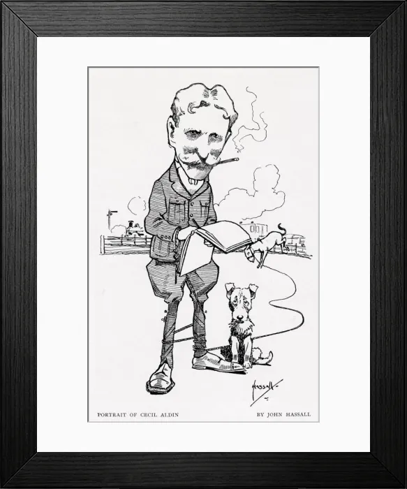 Framed Print : Cecil Aldin by John Hassall Framed Print : Cecil Aldin by John Hassall