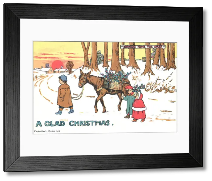 Framed Print : Bringing Home Holly Framed Print : Bringing Home Holly
