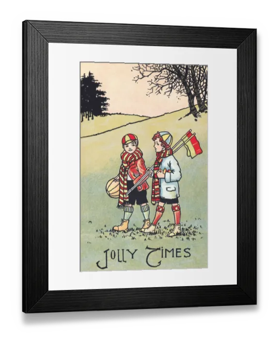 Framed Print : Off to Play Football Framed Print : Off to Play Football