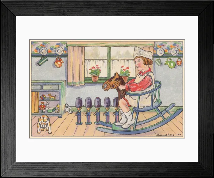 Framed Print : Girl in a Rocking Chair Framed Print : Girl in a Rocking Chair