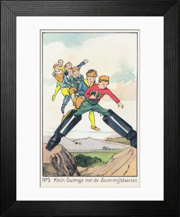 Framed Print : Tom Thumb. The fifth of six scenes from Tom Thumb, a traditional fairy tale Framed Print : Tom Thumb. The fifth of six scenes from Tom Thumb, a traditional fairy tale